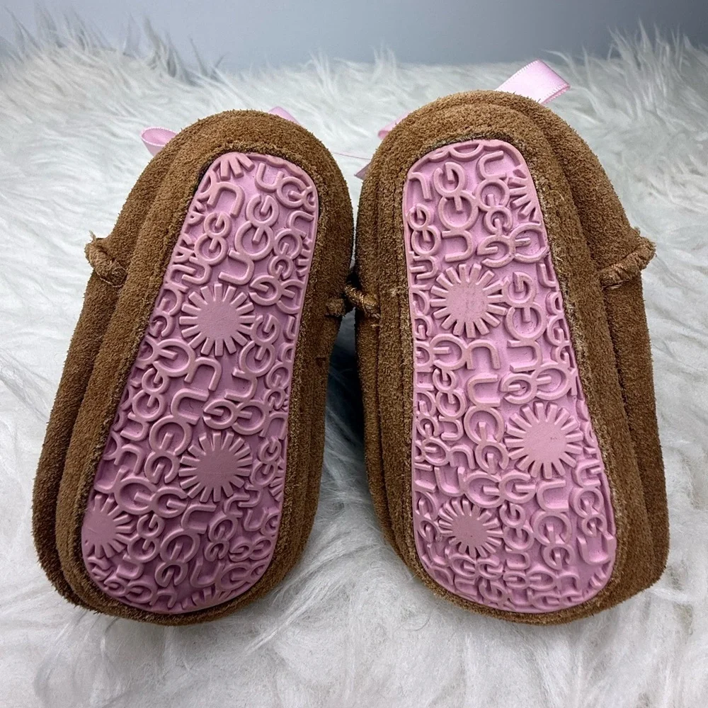 UGG Brown and Tan Baby Boots and Freshly Picked Moccasin Baby Shoe Bundle